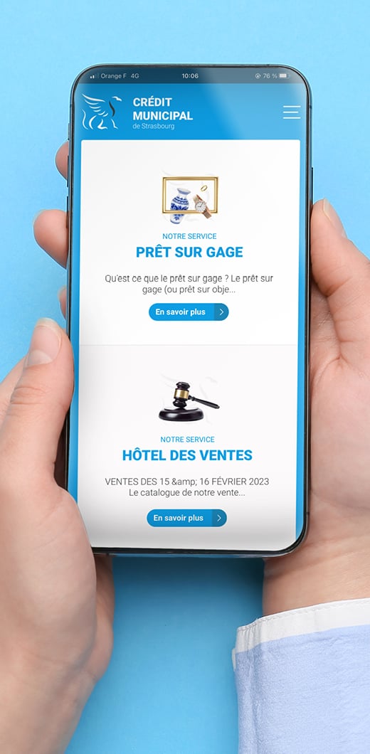 Identité visuelle : Site vitrine - Crédit Municipal de Strasbourg