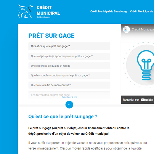 Identité visuelle : Digital & web - Crédit Municipal de Strasbourg