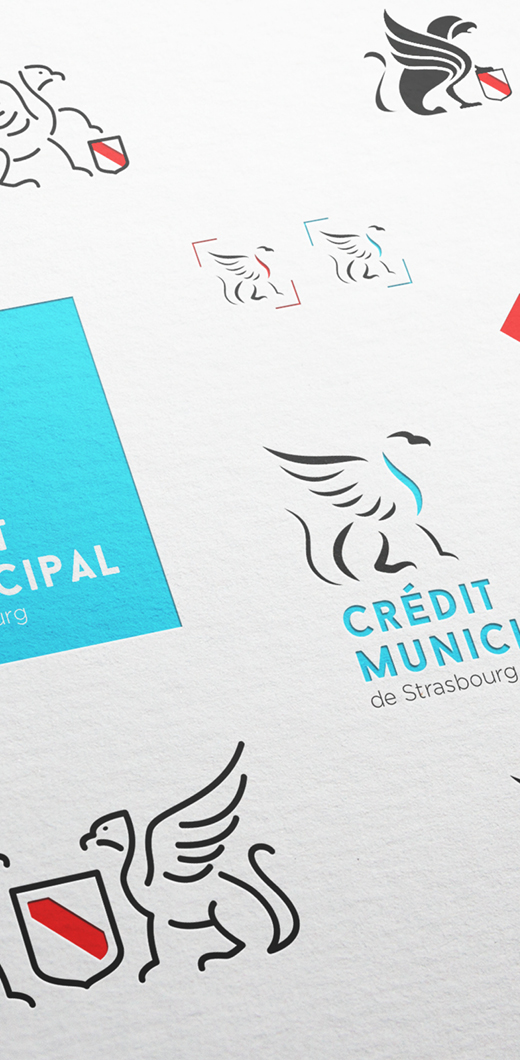 Identité visuelle : déclinaison de Logo - Crédit Municipal de Strasbourg