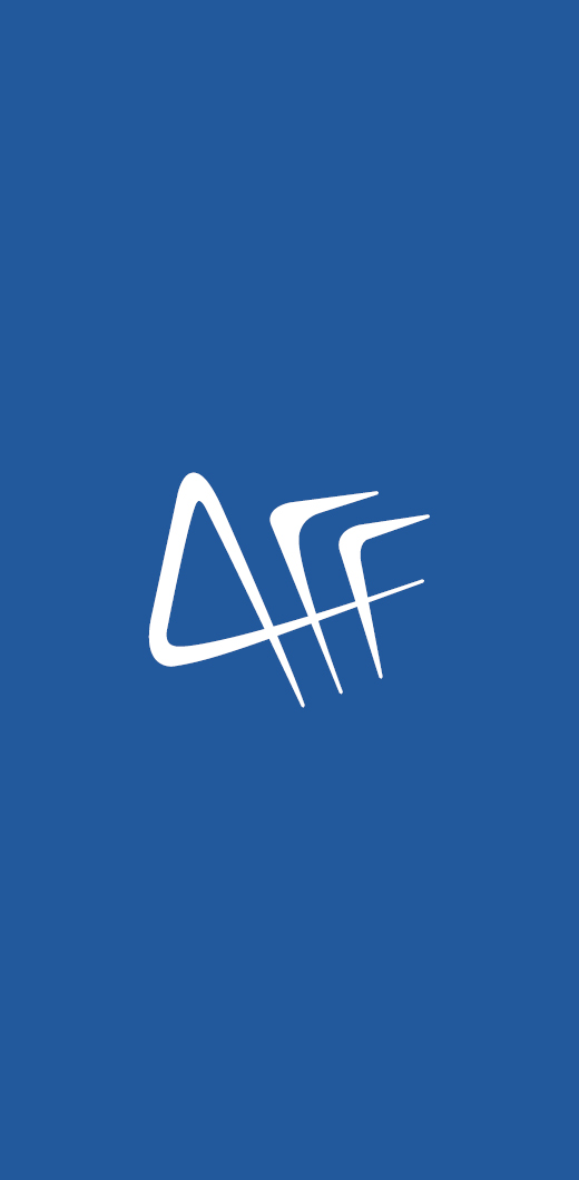 Identité visuelle logo sur fond bleu Ambos