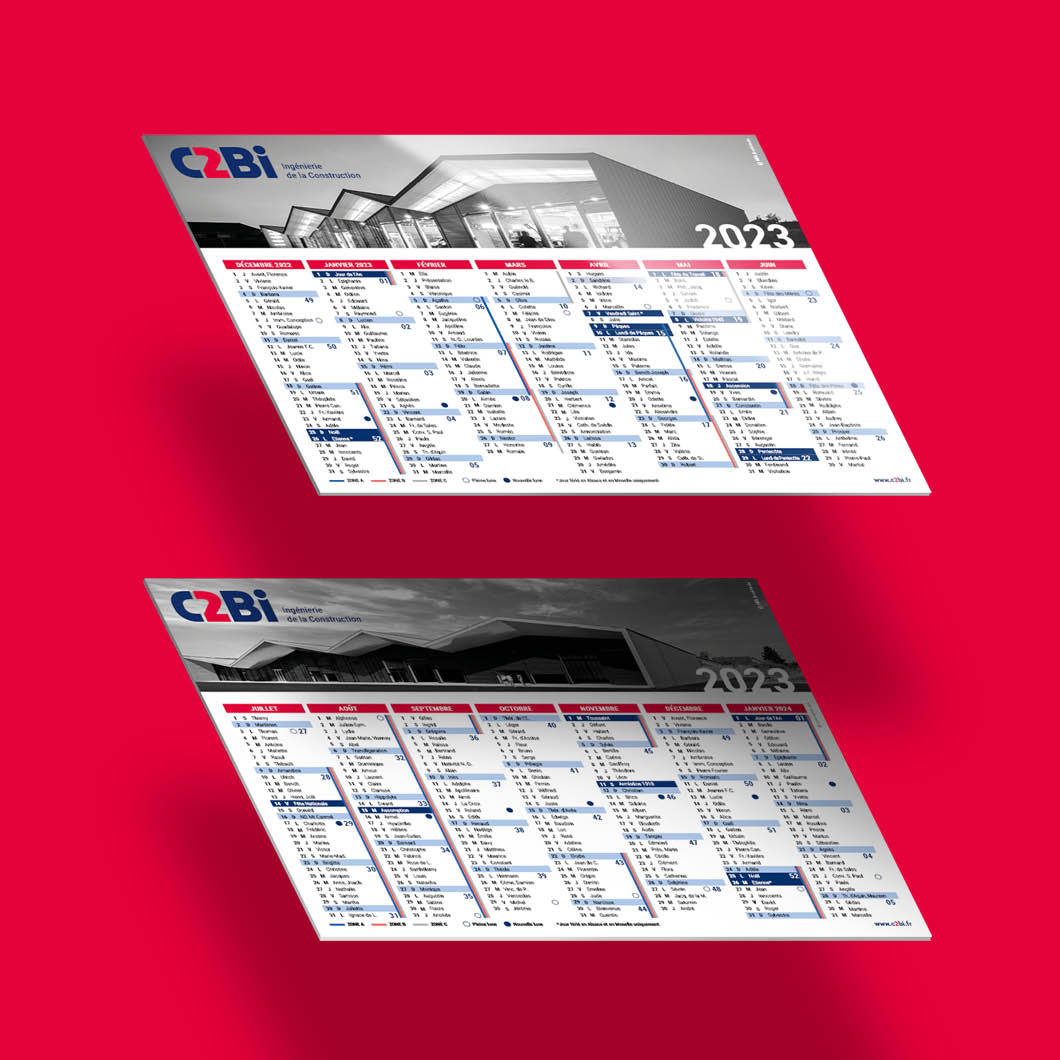 Identité visuelle : Calendrier C2Bi