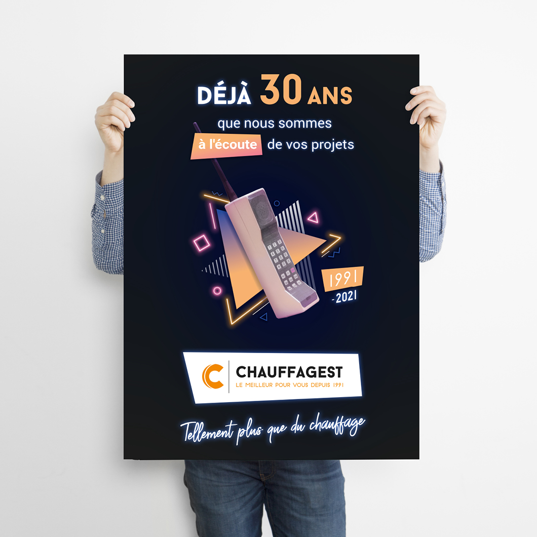 Identité visuelle : Affiche campagne de communication - Chauffagest