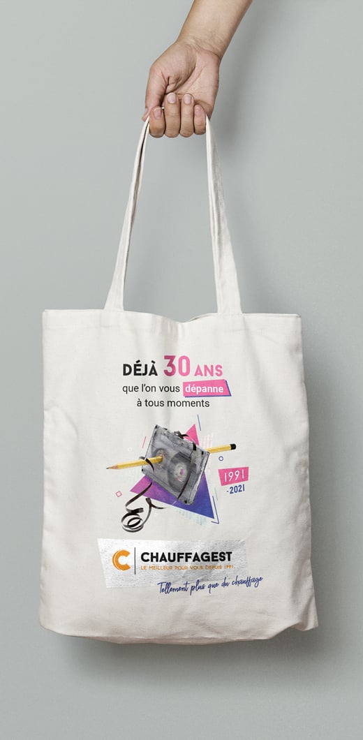 Identité visuelle : Sac campagne de communication - Chauffagest