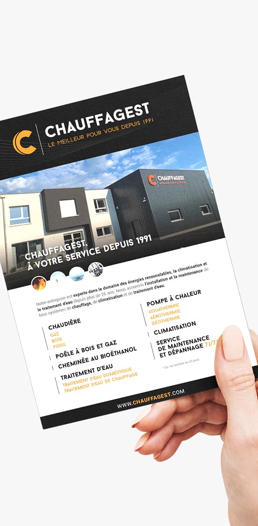 Identité visuelle : flyer - Chauffagest