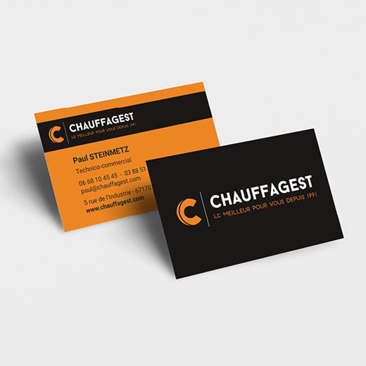 Identité visuelle - Chauffagest carte de visite