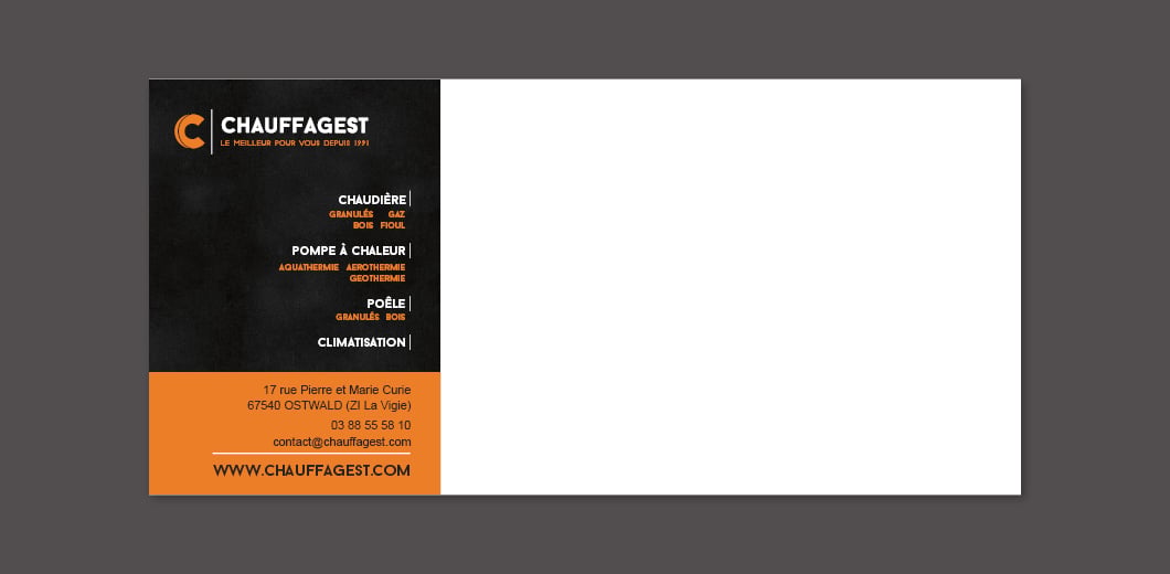 Identité visuelle : Carte de correspondance - Chauffagest