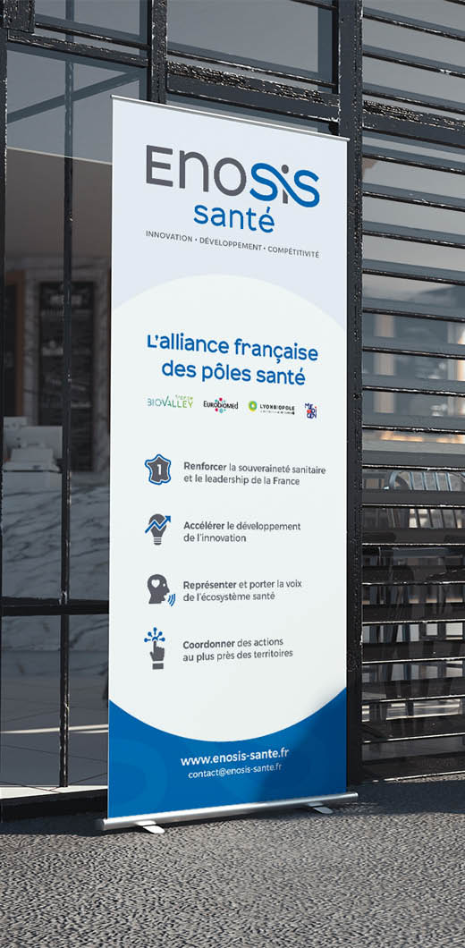 Identité visuelle : Kakemono - Enosis Santé