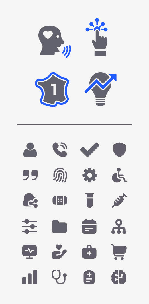 Identité visuelle : Pictogrammes - Enosis Santé