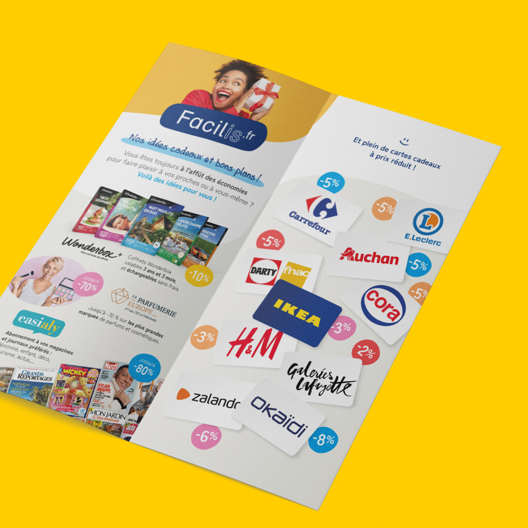 Identité visuelle : Papeterie & Print idées cadeaux - Facilis