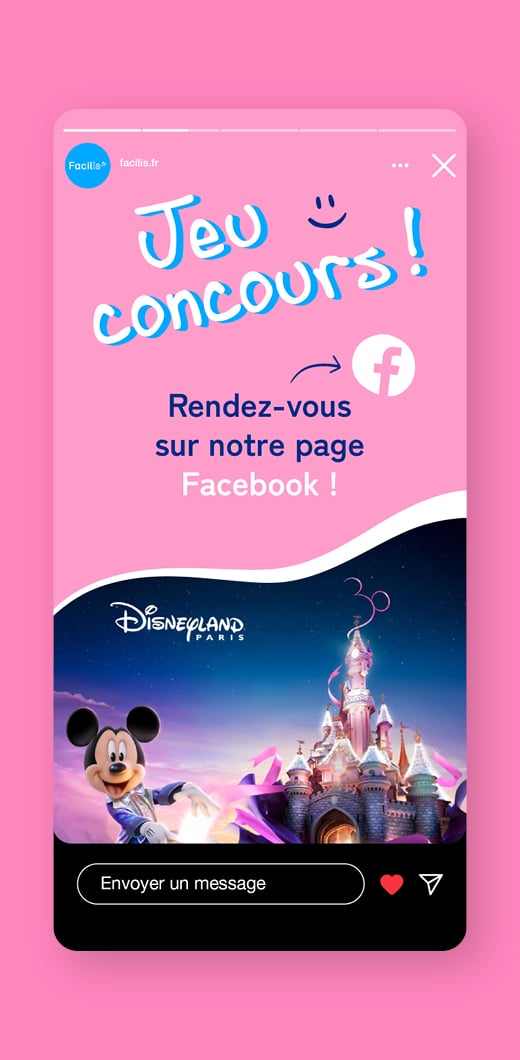 Identité visuelle : Réseaux sociaux jeu concours - Facilis