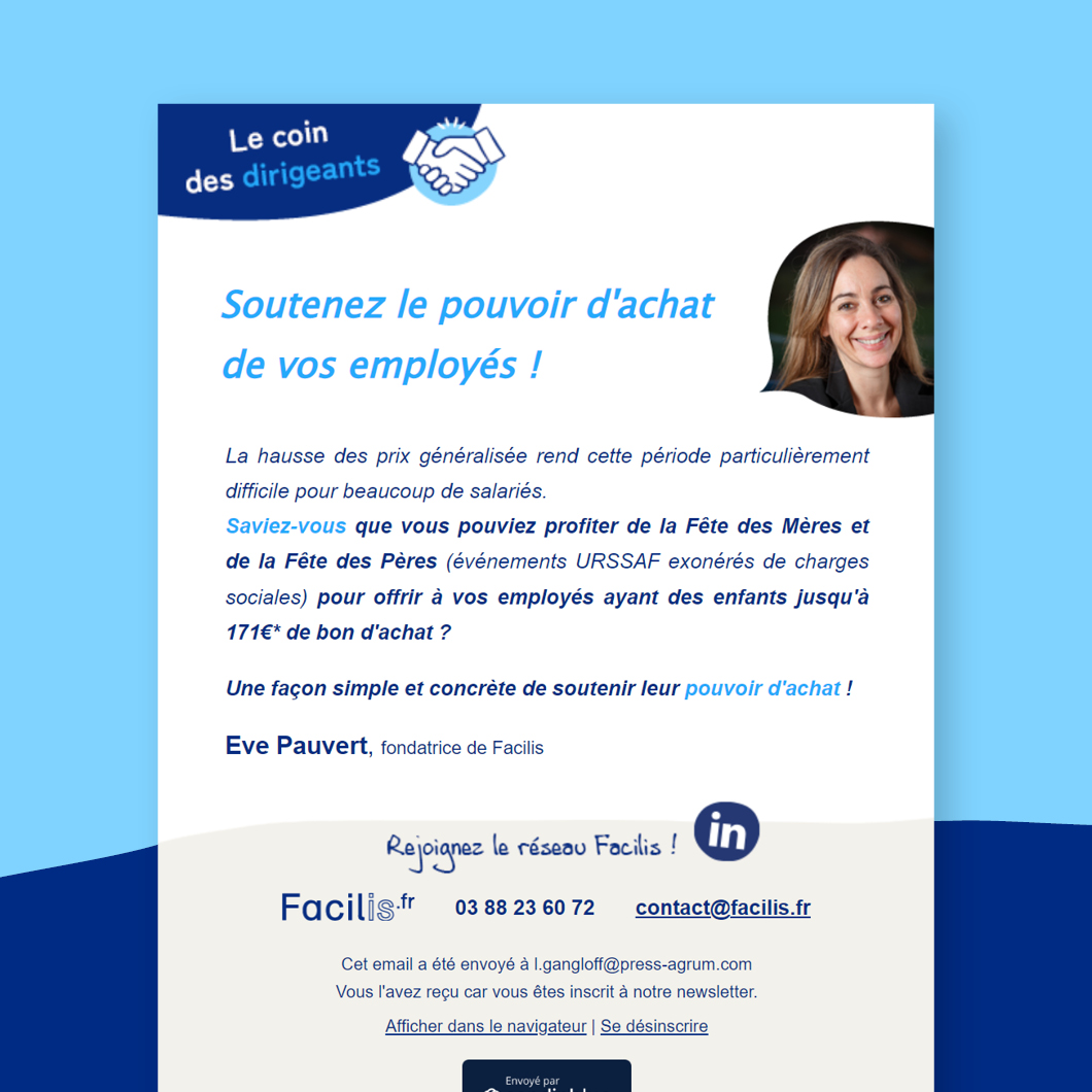Identité visuelle : Newsletter interne - Facilis