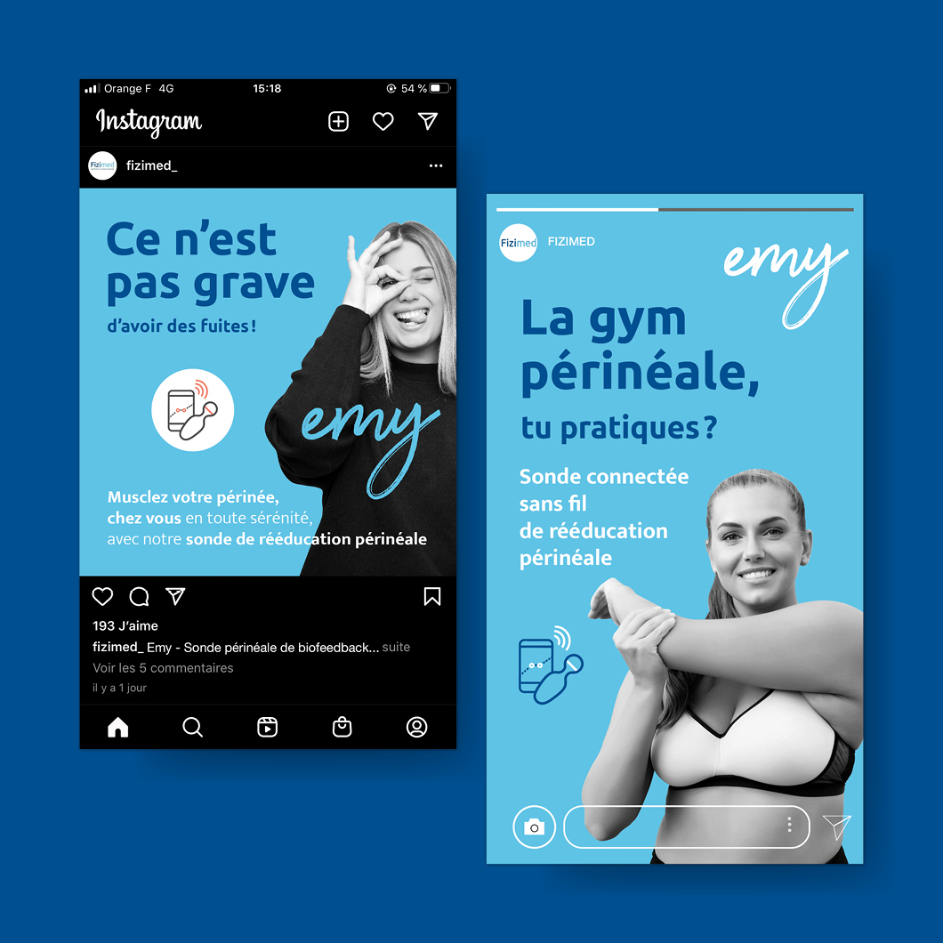 Identité visuelle : Réseaux sociaux Instagram - Fizimed
