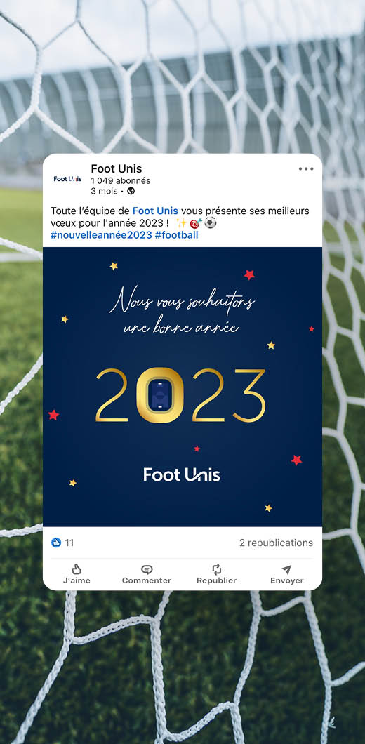 Identité visuelle : Réseaux sociaux - Foot Unis