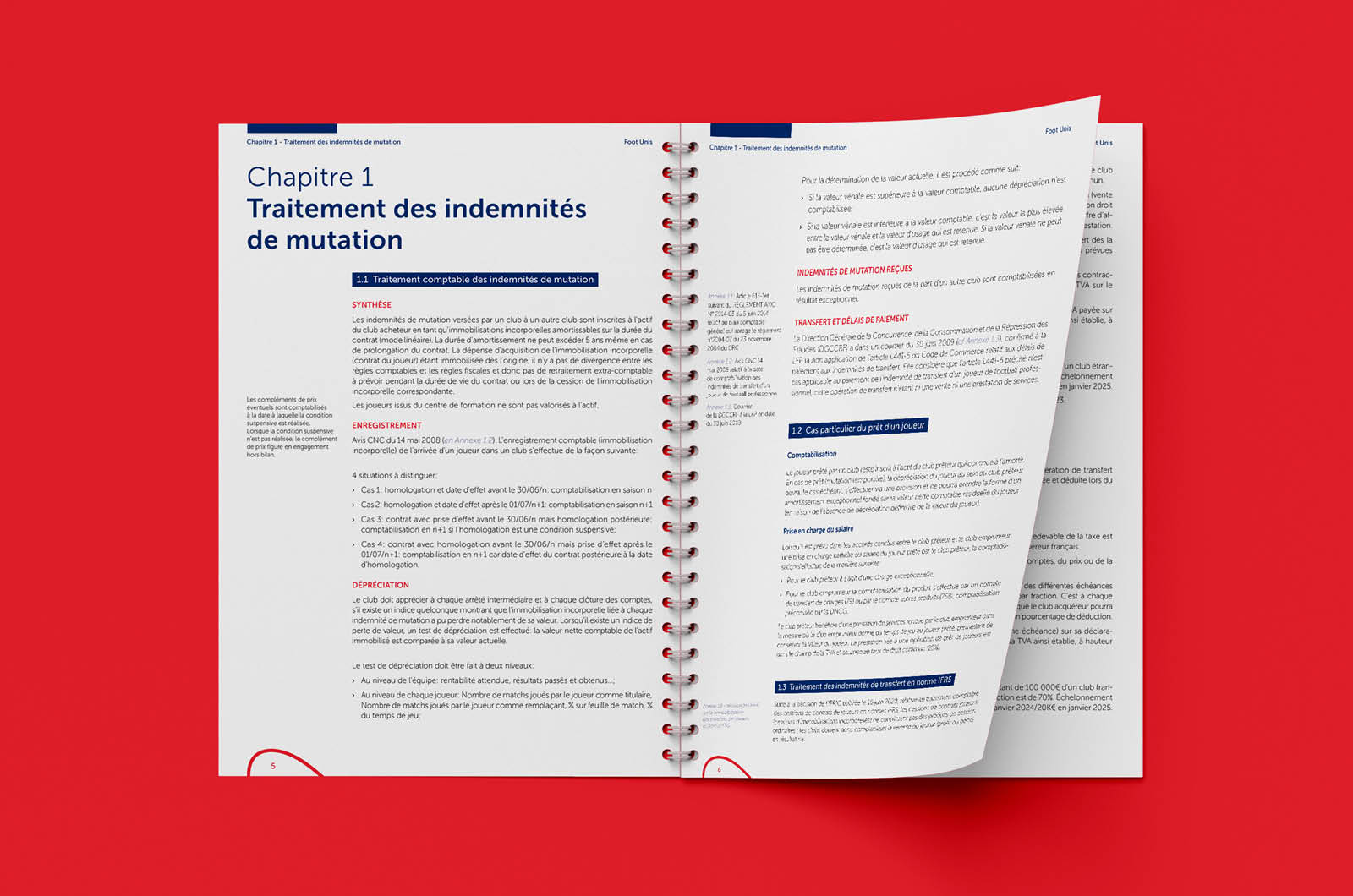 Identité visuelle : catalogue intérieur - Foot Unis