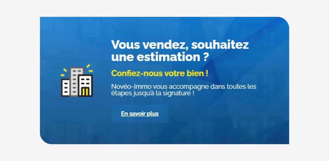 Identité visuelle : Digital & web, encart - Novéo Immo