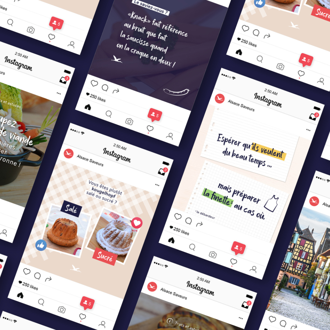 Réseaux sociaux : Liste des posts Instagram Alsace Saveurs