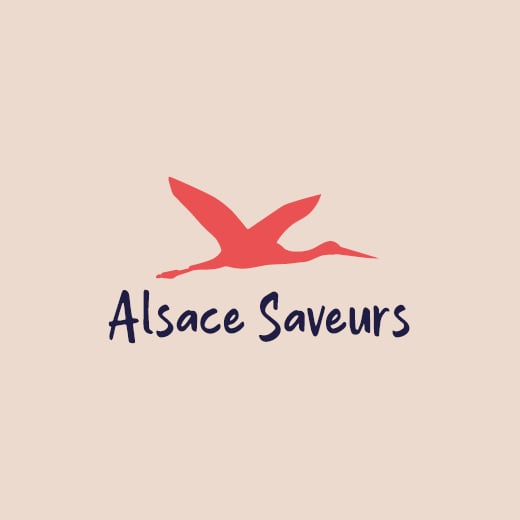 Identité visuelle : charte graphique sur fond beige Alsace Saveurs
