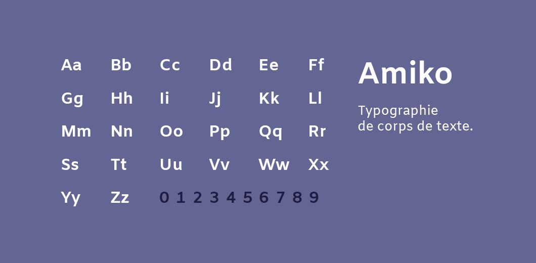 Identité visuelle : Utilisation typographique Amiko Alsace Saveurs