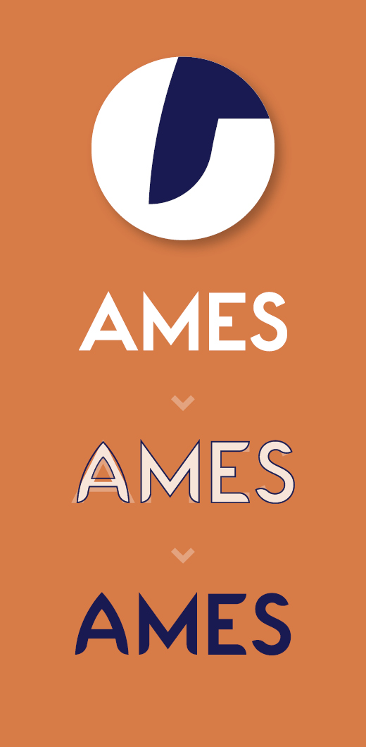 Identité visuelle : Refonte de typographie Ames camo