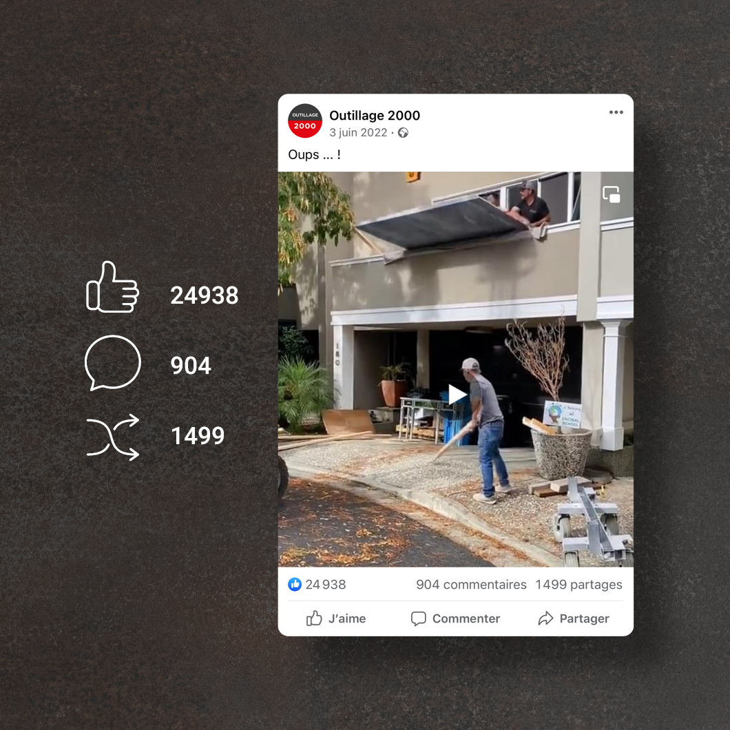 Identité visuelle : Réseaux sociaux interactions - Outillage 2000