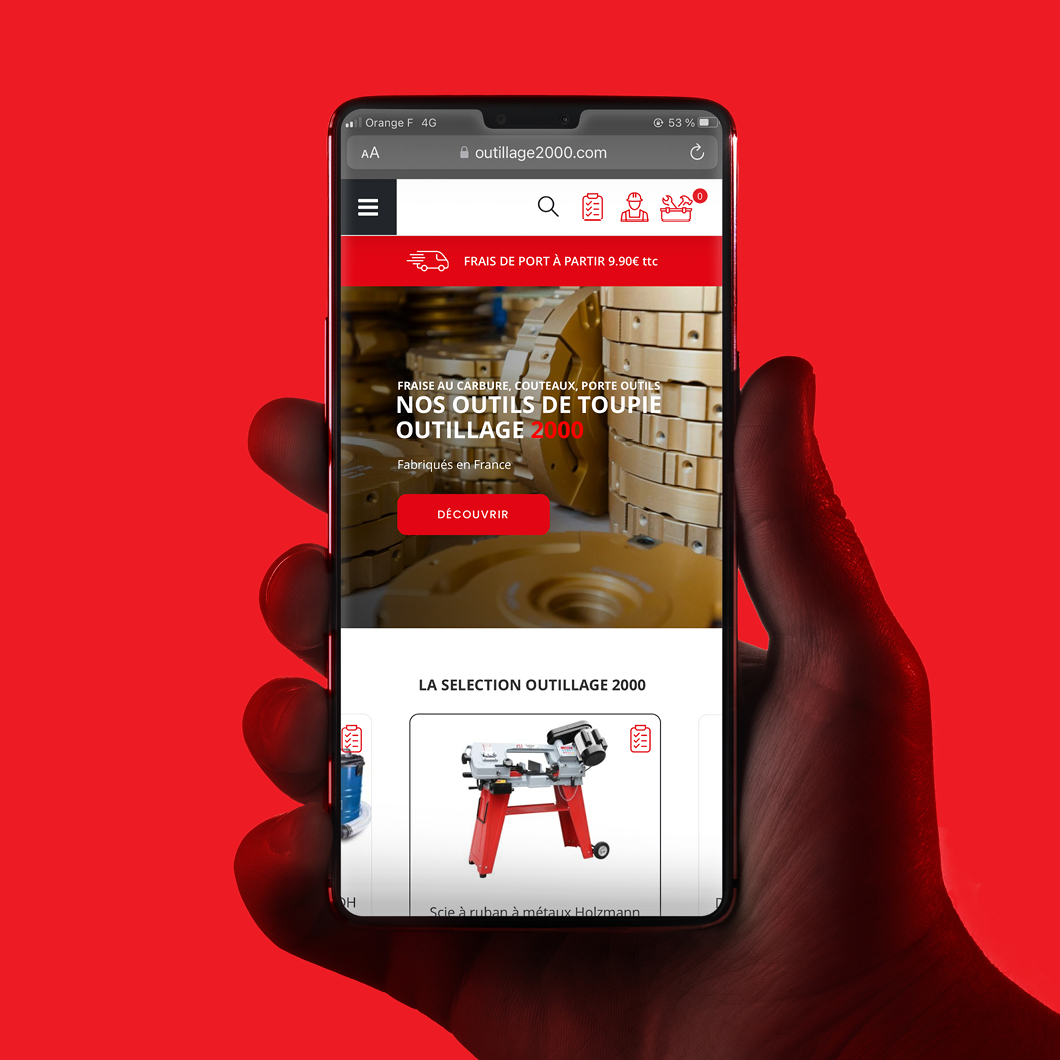 Identité visuelle : Site Ecommerce Smartphone - Outillage 2000