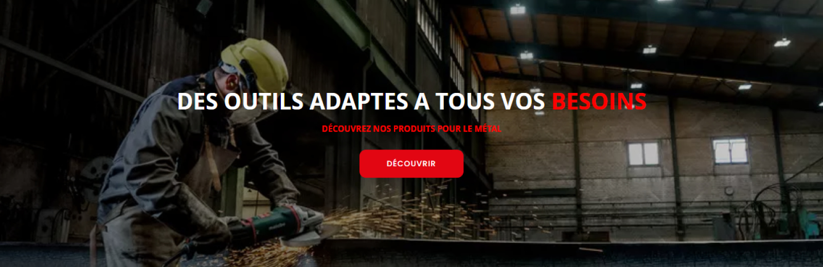 Identité visuelle : Site Ecommerce bandeau - Outillage 2000