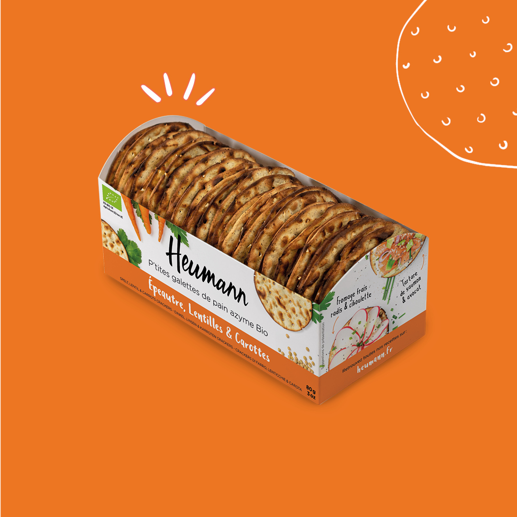 Identité visuelle - Packaging produit galettes Heumann