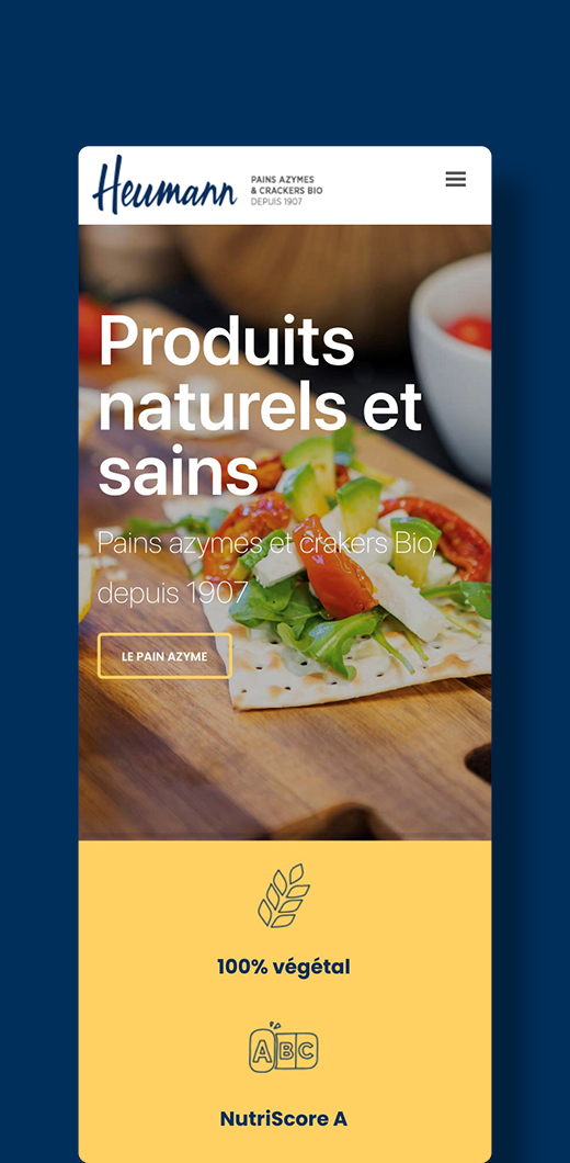 Identité visuelle - Site mobile Heumann