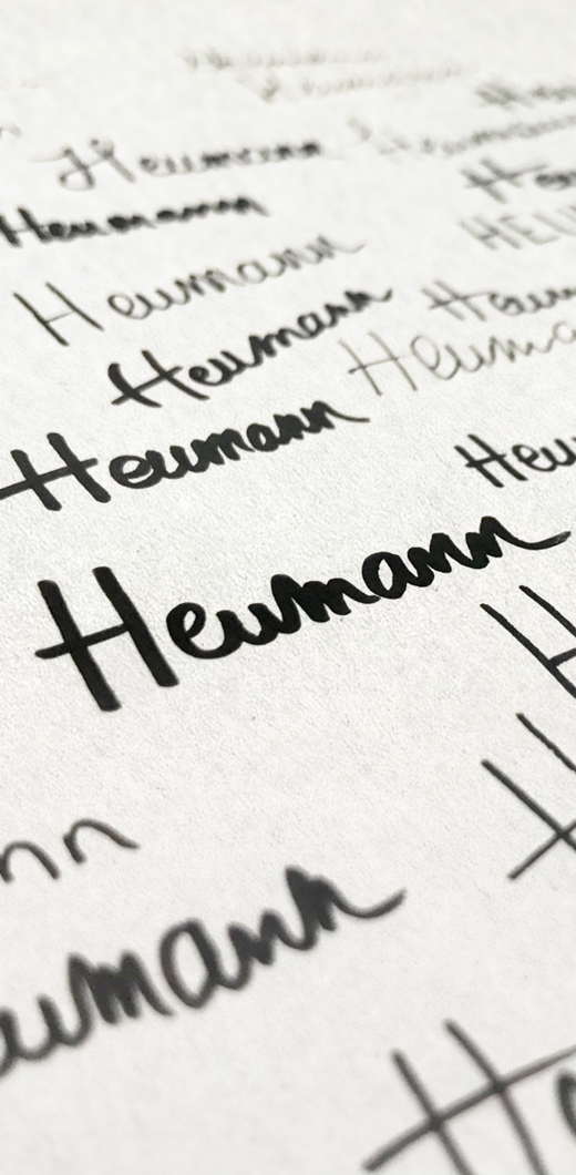 Identité visuelle - Recherche typographique du logo Heumann