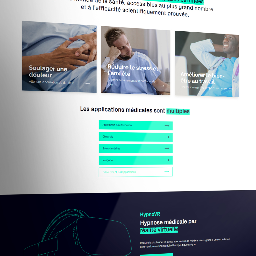 Identité visuelle : Site vitrine & applications - HypnoVR