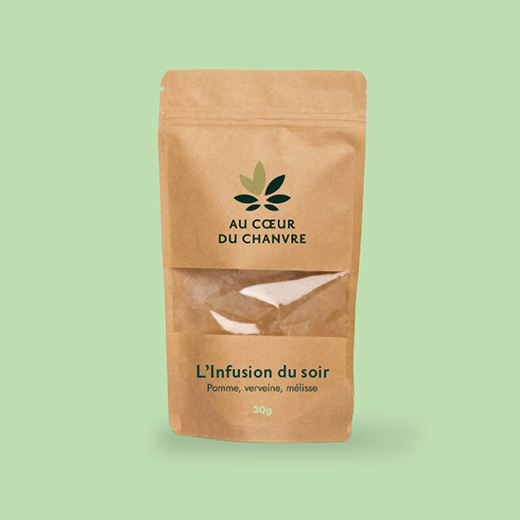 Identité visuelle - Packaging papier Au Coeur du Chanvre