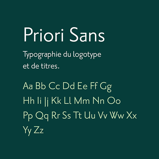 Identité visuelle - Typographie Priori Sans Au Coeur du Chanvre