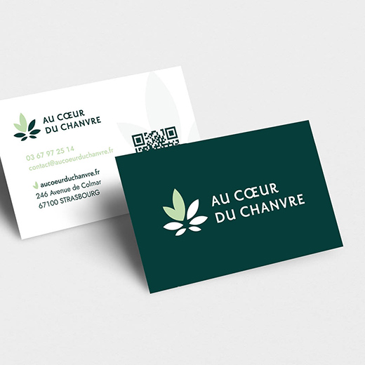 Identité visuelle - Carte de visite Au Coeur du Chanvre