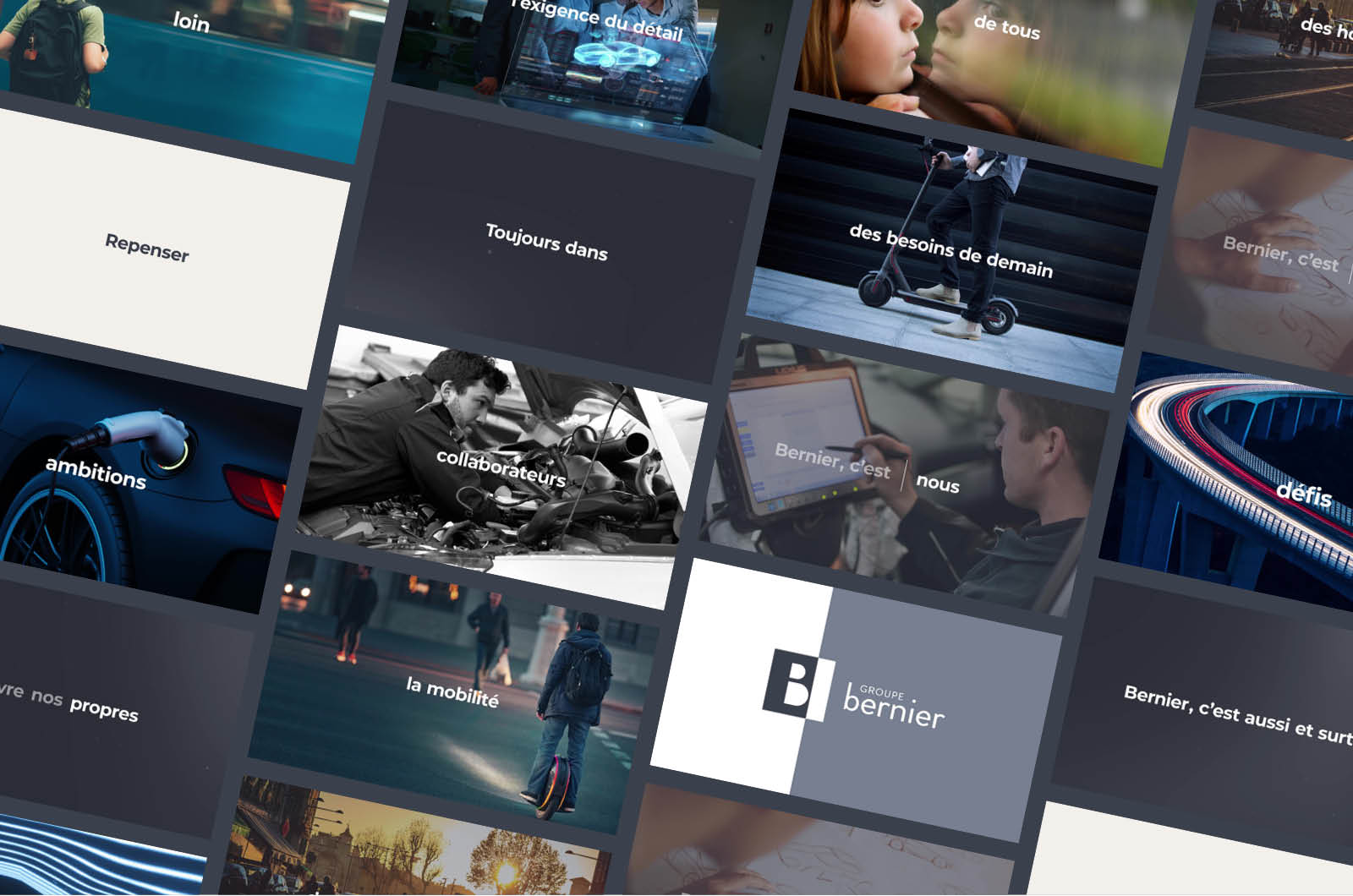 Identité visuelle - Motion design collection Bernier
