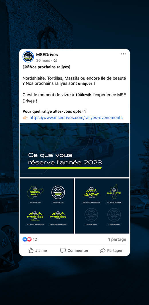 Identité visuelle - réseaux sociaux Facebook MSEDrives