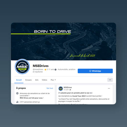 Identité visuelle - Facebook MSEDrives
