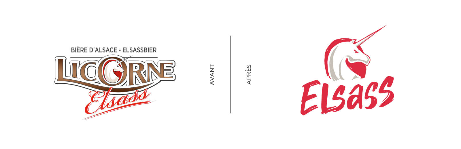 Identité visuelle - Brasserie Licorne évolution du Logo