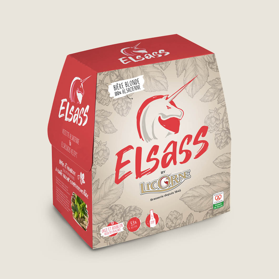 Identité visuelle - Brasserie Licorne Packaging création pack