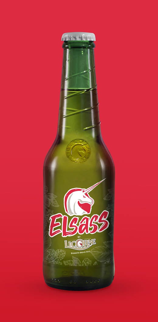 Identité visuelle - Brasserie Licorne Packaging bouteille