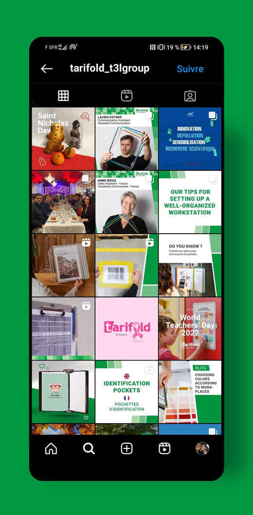 Identité visuelle - Tarifold - réseaux sociaux