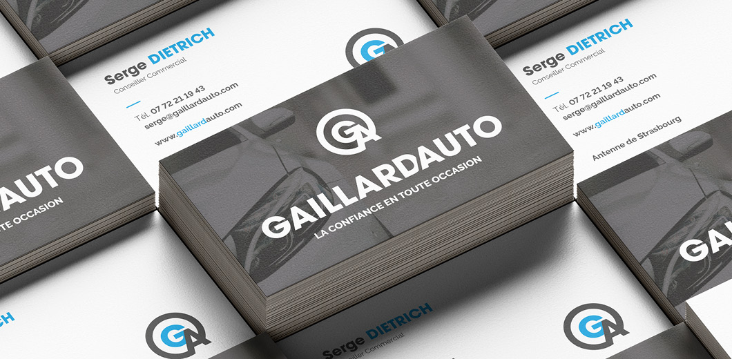 Identité visuelle - supports de communication Gaillard Auto
