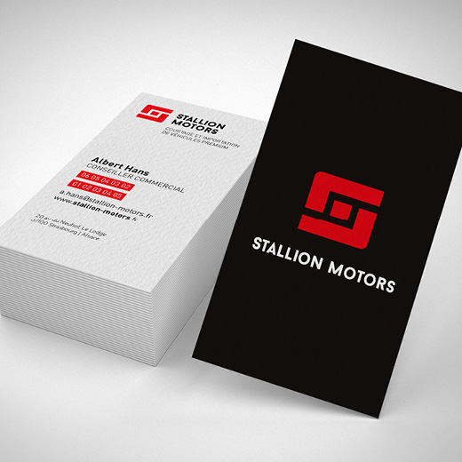 Identité visuelle - supports de communication Stallion Motors